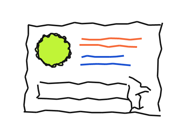 Product visual redrawn as bad MS Paint art
